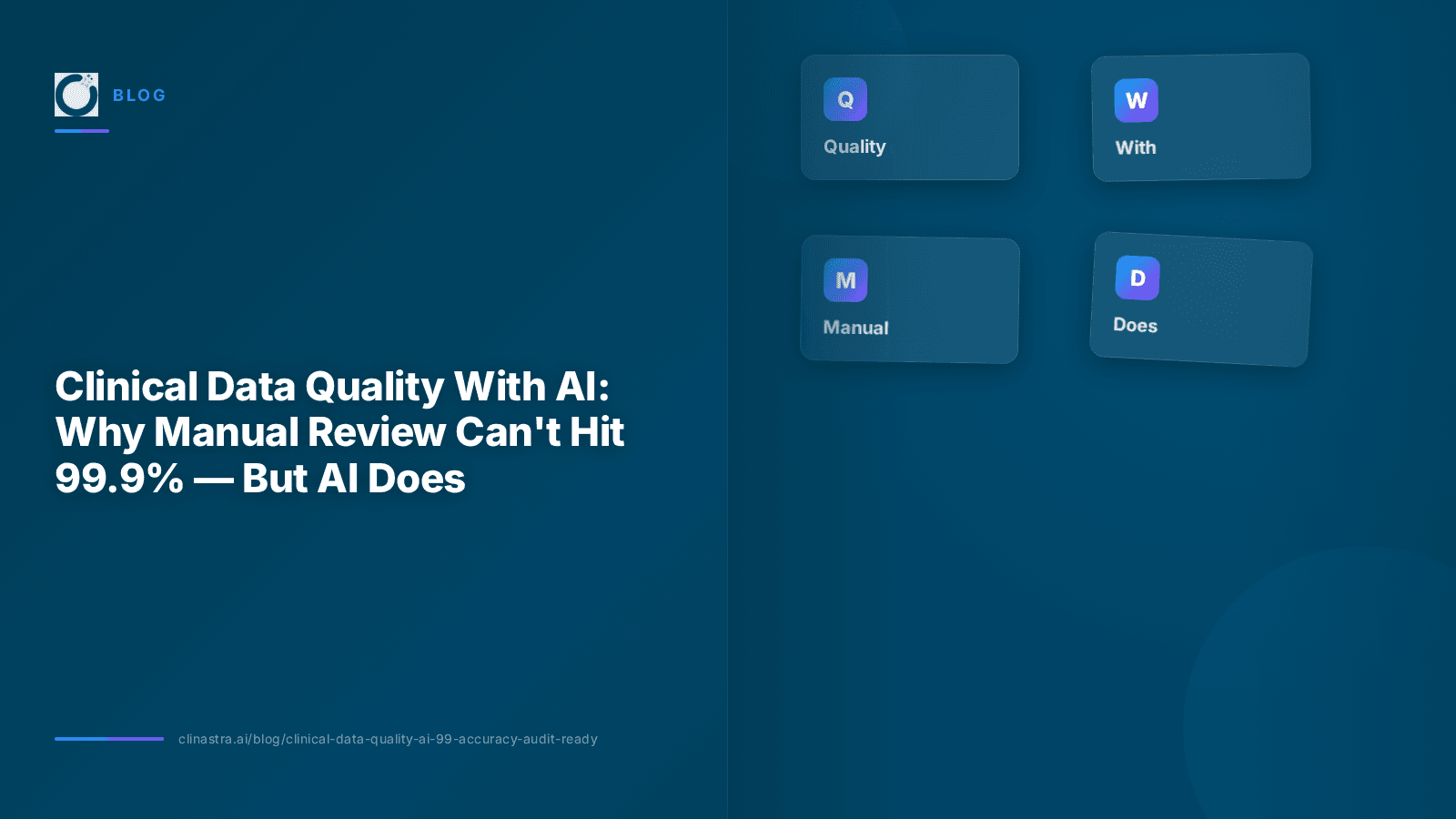 Clinical Data Quality With AI: Why Manual Review Can't Hit 99.9% — But AI Does